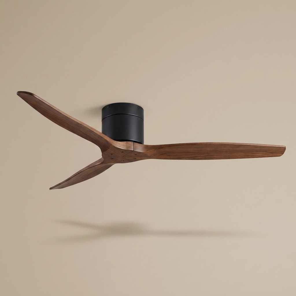 TurboFlow Low Profile 132 cm ceiling fan - black walnut