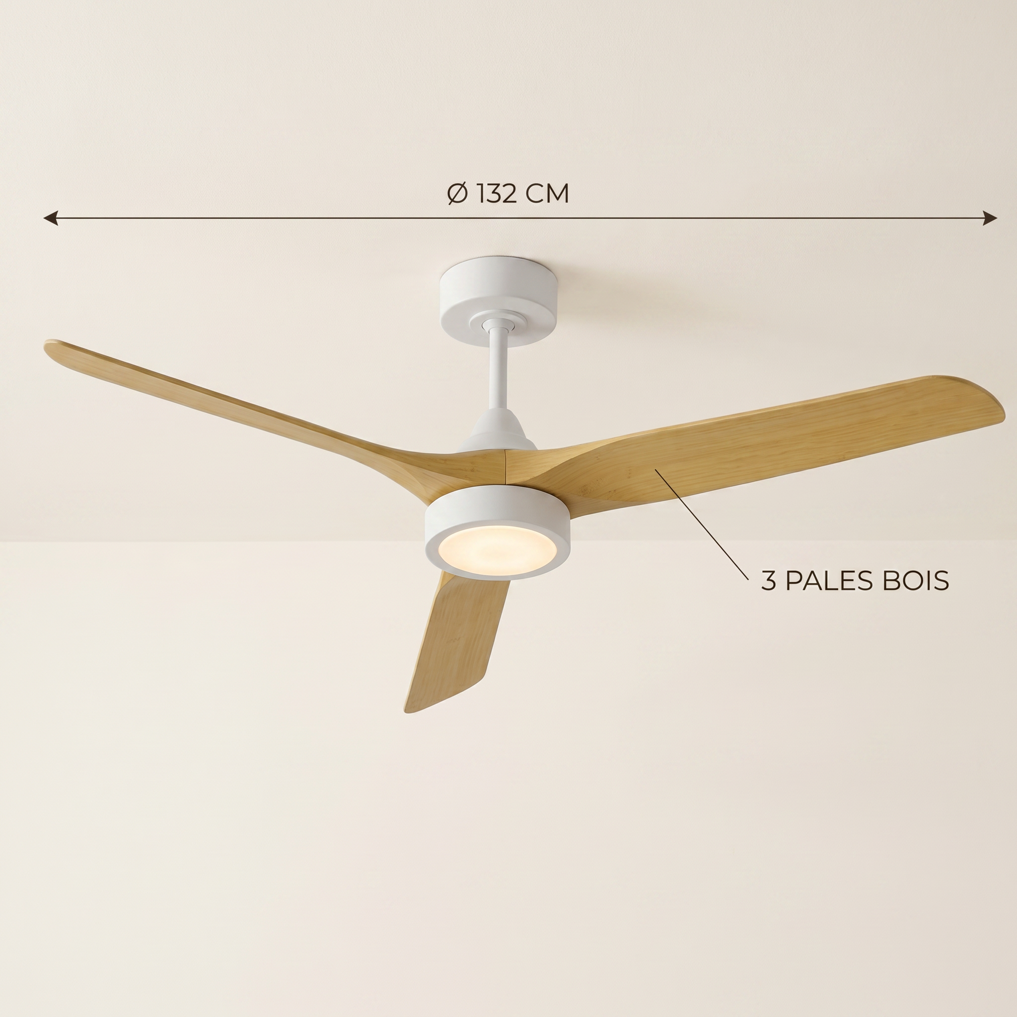 Bronte — Bronte Scandinavian DC Ceiling Fan with CCT LED — 132 cm | aussieceilingfans