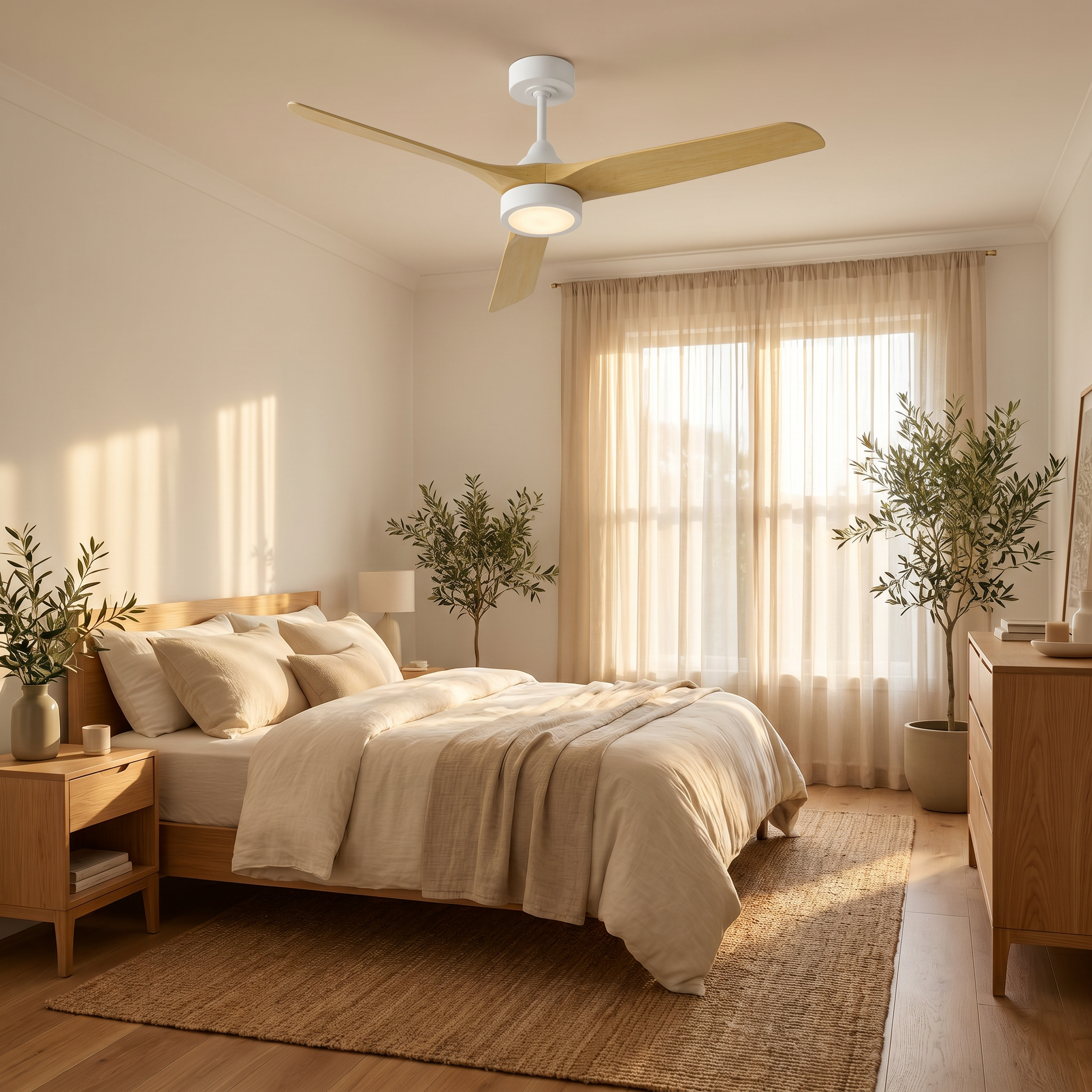 Bronte — Bronte Scandinavian DC Ceiling Fan with CCT LED — 132 cm | aussieceilingfans