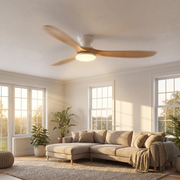 Kiama Solid Timber 24 W LED Ceiling Fan White