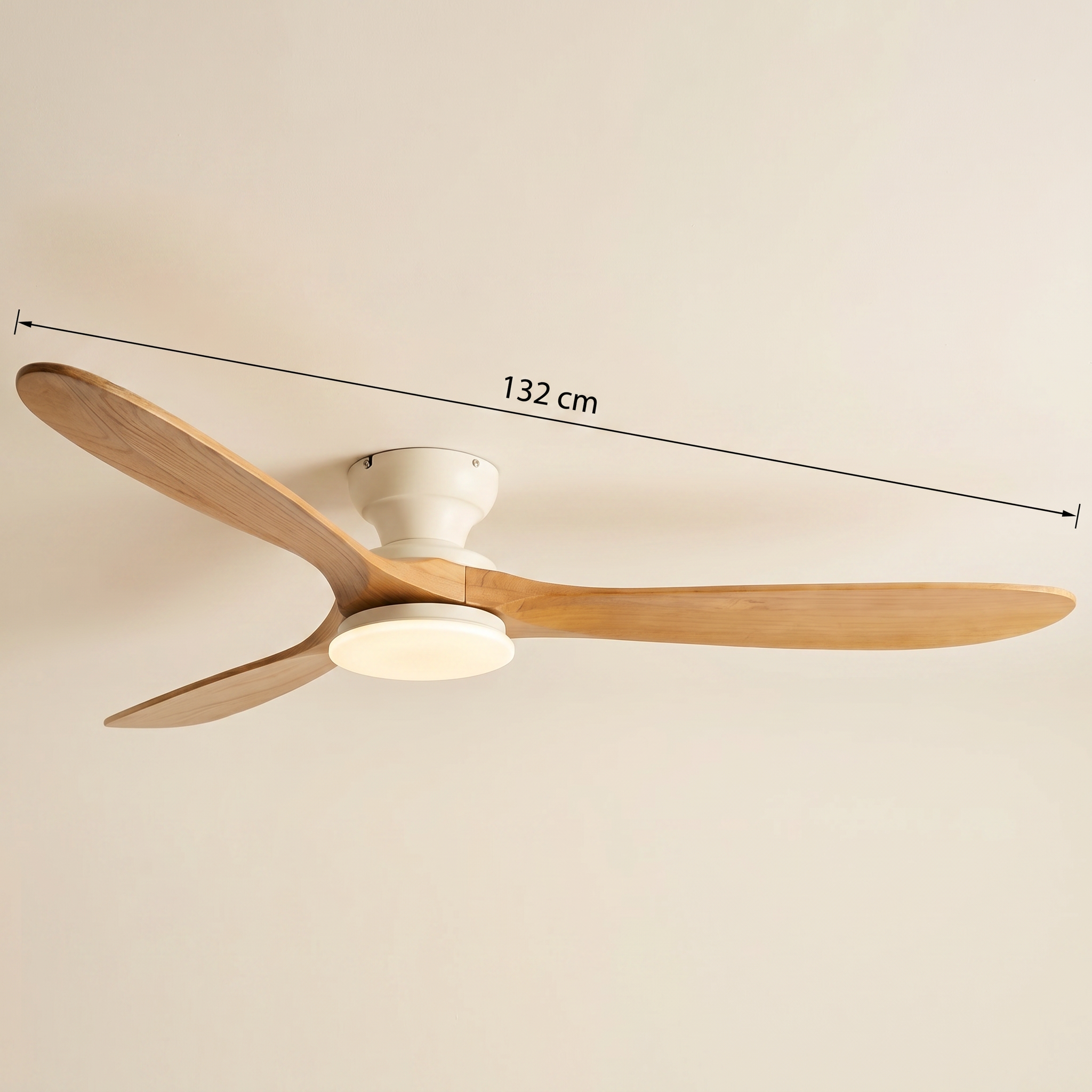 Kiama — Kiama Solid Timber Ceiling Fan with 24 W LED — White | aussieceilingfans