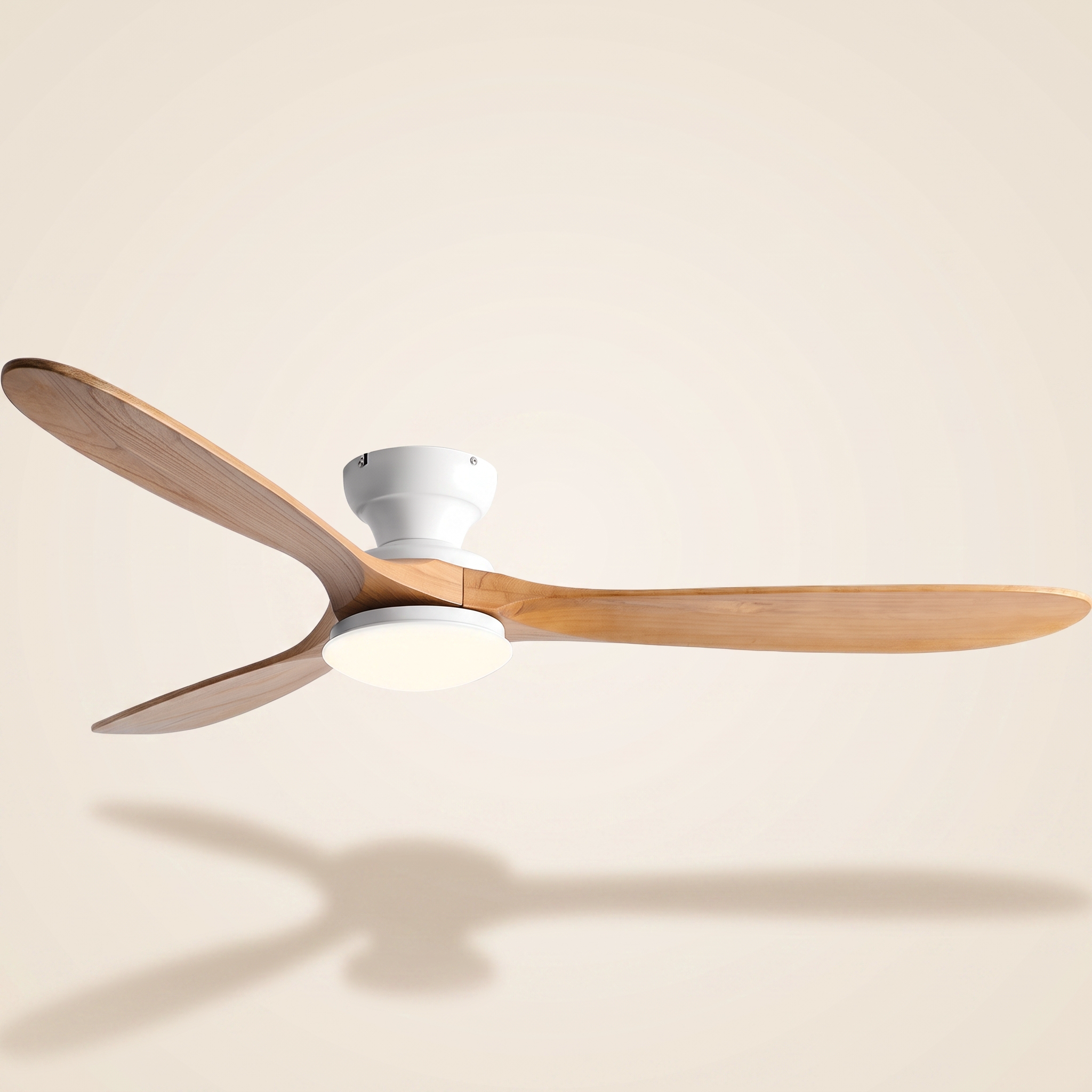 Kiama — Kiama Solid Timber Ceiling Fan with 24 W LED — White | aussieceilingfans
