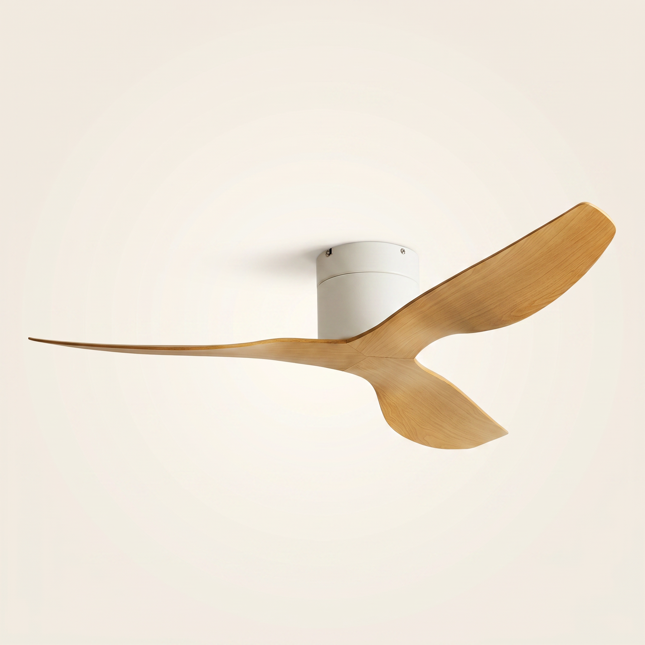Coogee Flush Mount DC Ceiling Fan — Ivory & Oak | aussieceilingfans