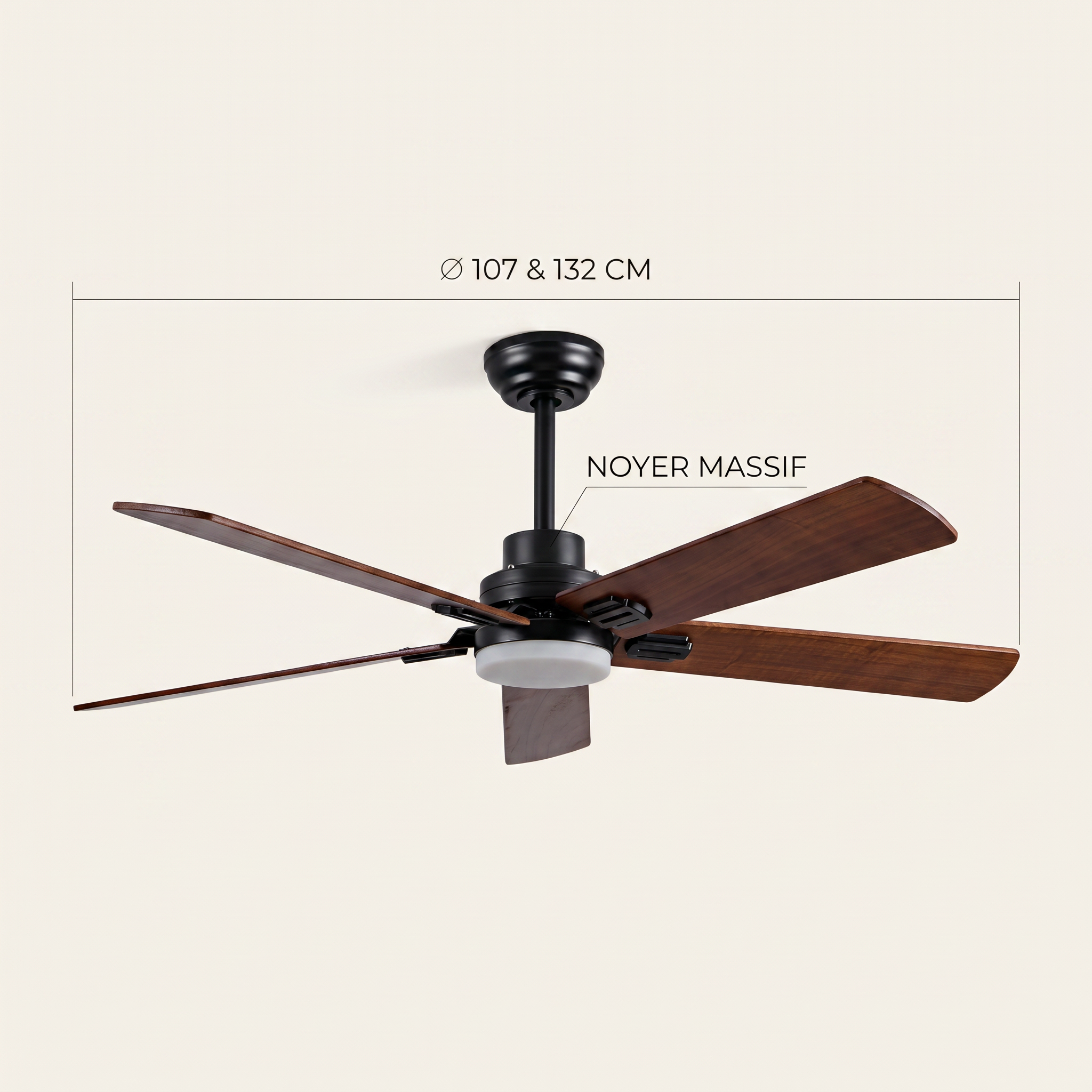 Jarrah — Jarrah Heritage Walnut Ceiling Fan with Dimmable LED | aussieceilingfans