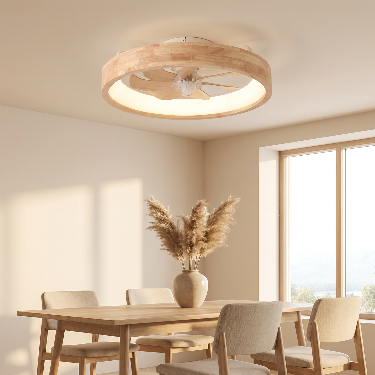 Haven Timber Crown Ceiling Fan with LED 50 cm | aussieceilingfans