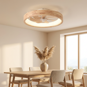 Haven Timber Crown Ceiling Fan with LED 50 cm | aussieceilingfans