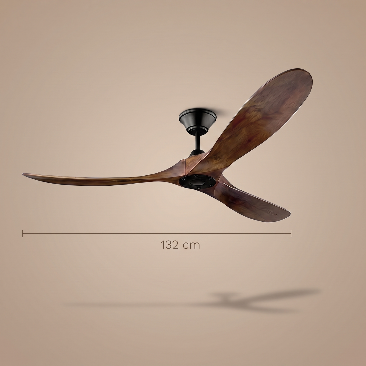 Karri ceiling fan blade span dimension diagram, 132 cm
