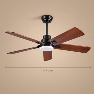Jarrah ceiling fan blade span dimension diagram, 107 cm