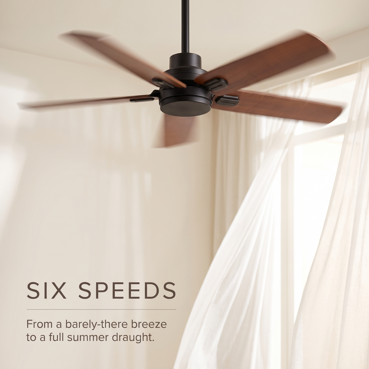 Jarrah ceiling fan six speeds