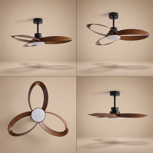 Sorrento ceiling fan shown from four angles