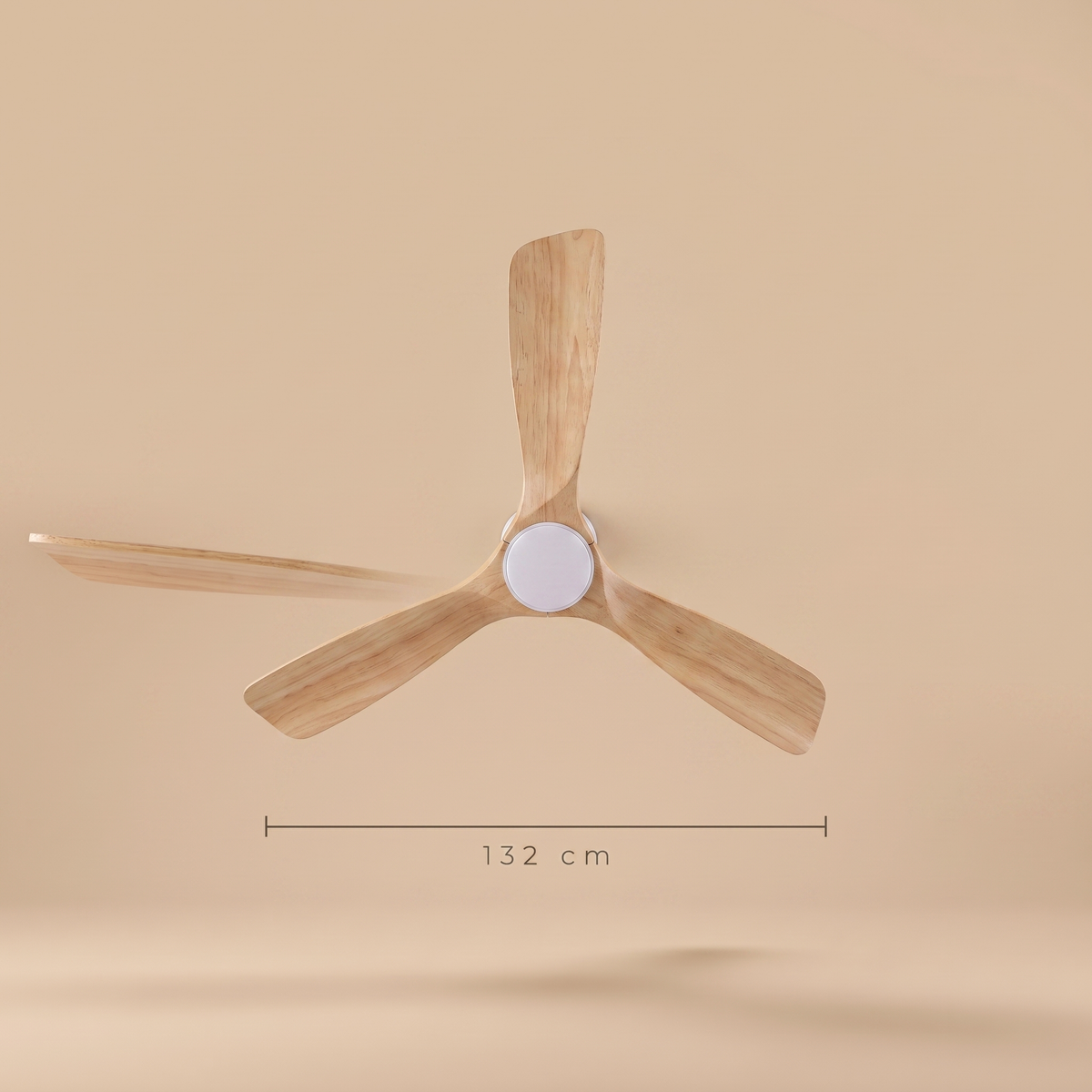 Bronte ceiling fan blade span dimension diagram, 132 cm