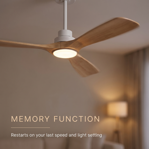 Bronte ceiling fan memory function restarts on last setting