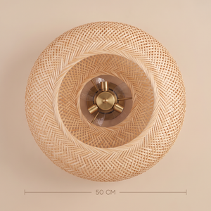 Noosa bamboo ceiling fan diameter diagram, 50 cm