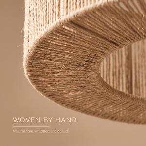 Dune woven rope and jute texture close-up