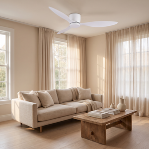 Bondi ceiling fan installed in a living room