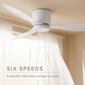 Bondi ceiling fan six speeds from a quiet DC motor