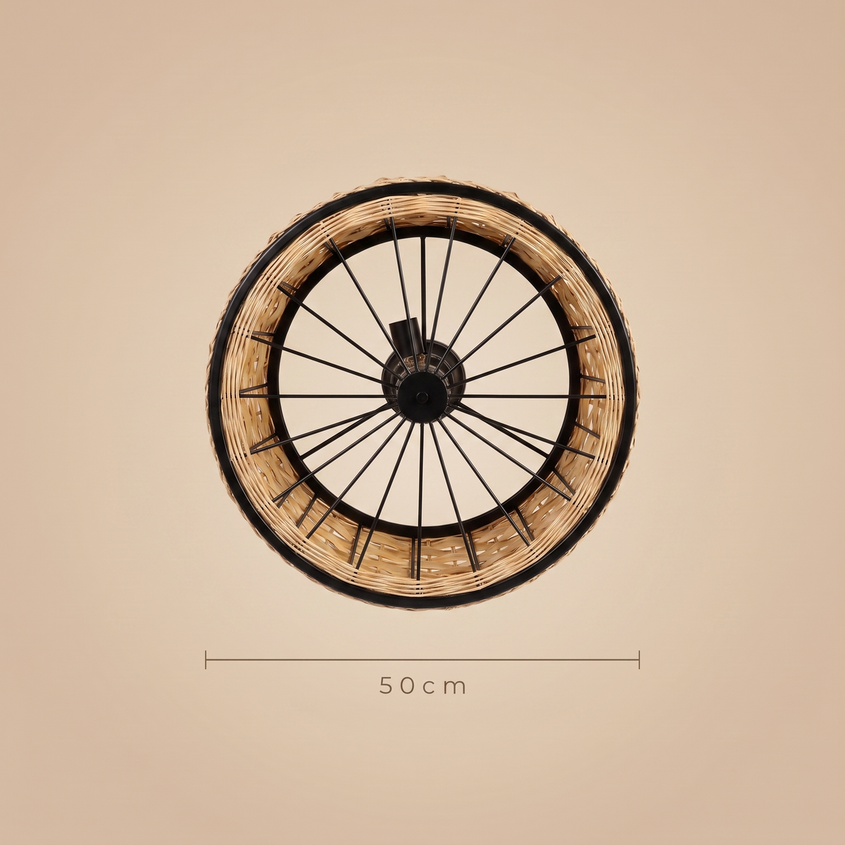Cove ceiling fan diameter diagram, 50 cm