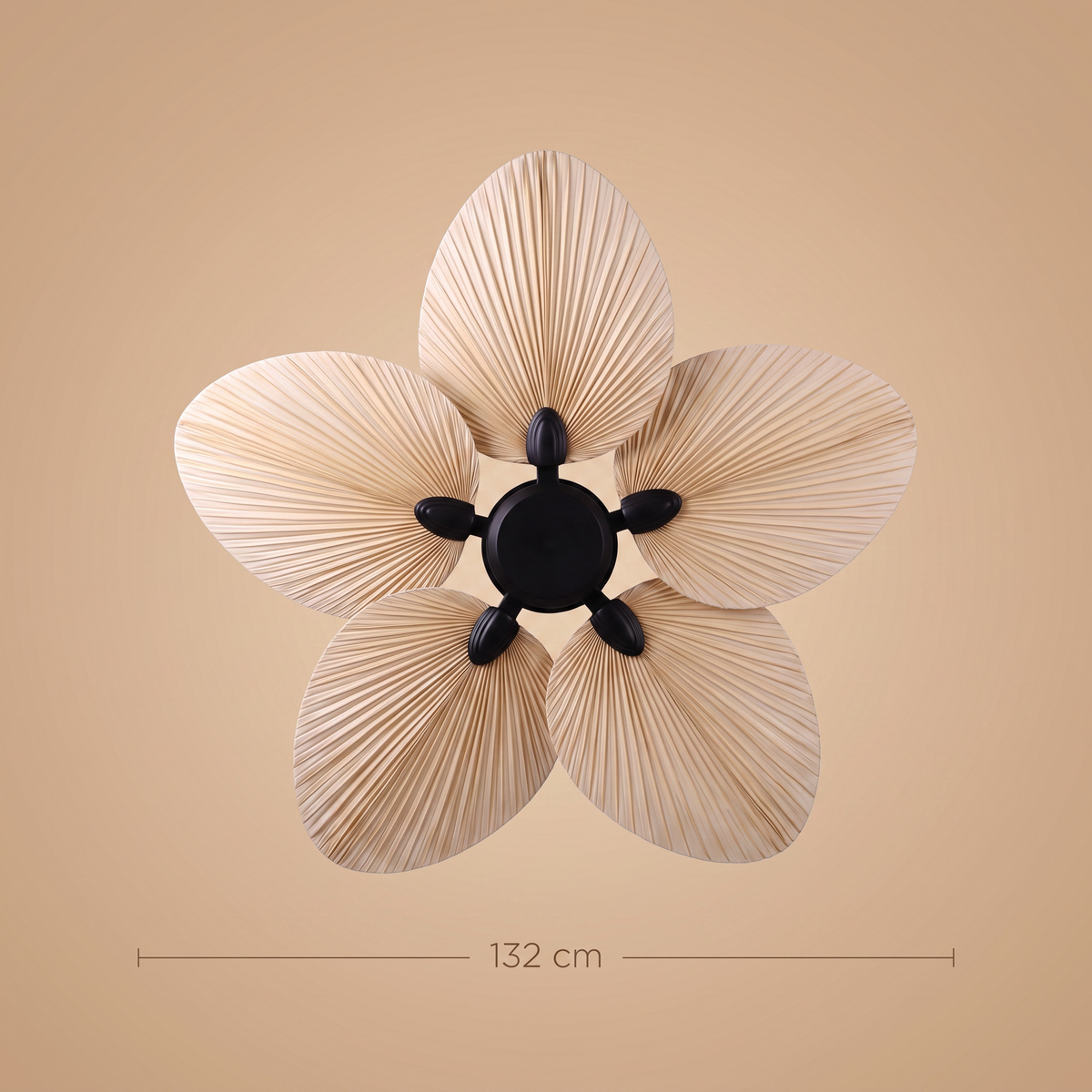 Daintree ceiling fan blade span dimension diagram, 132 cm