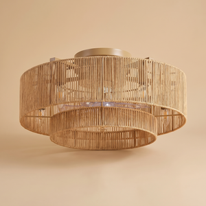 Reef braided rope ceiling fan, studio product shot
