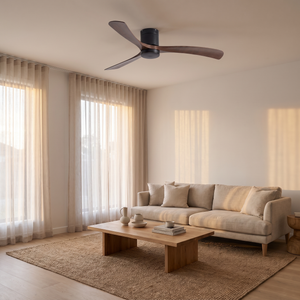 Marlo ceiling fan installed in a living room