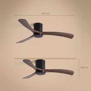 Marlo ceiling fan dimensions, 96 cm span and 29 cm height