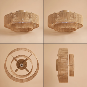 Reef ceiling fan shown from four angles