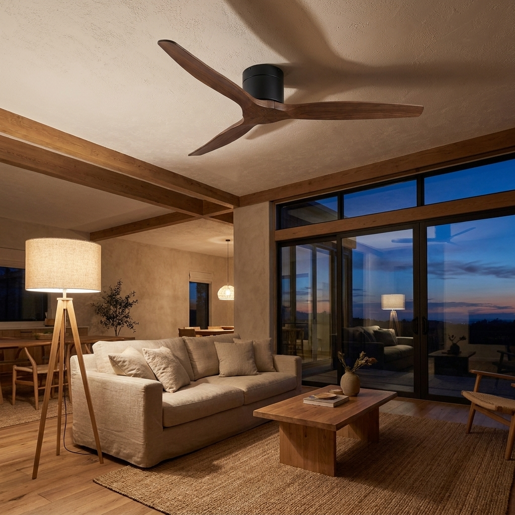 TurboFlow 132 cm ceiling fan at night