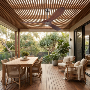 VistaWood 152 cm ceiling fan on a covered terrace