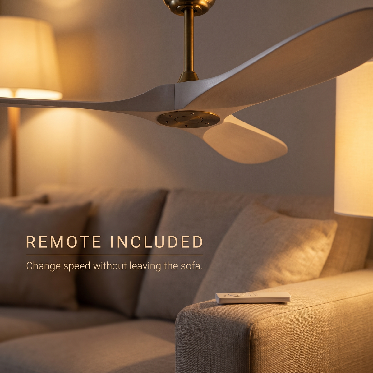 Remote control included