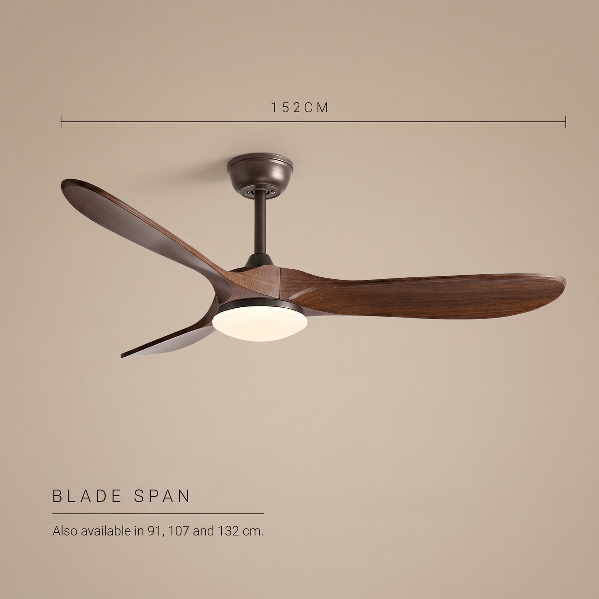 Lorne ceiling fan blade span 152 cm