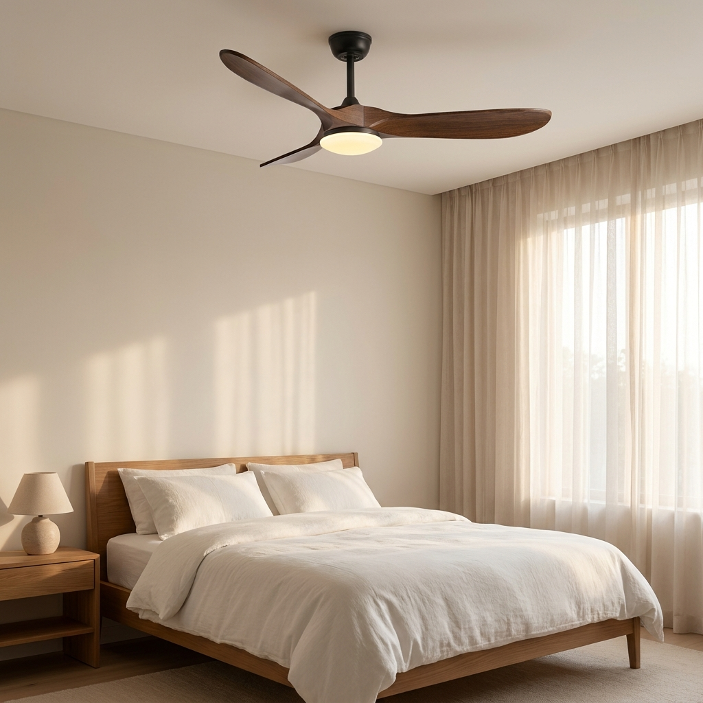 Lorne ceiling fan 107 cm in a bedroom