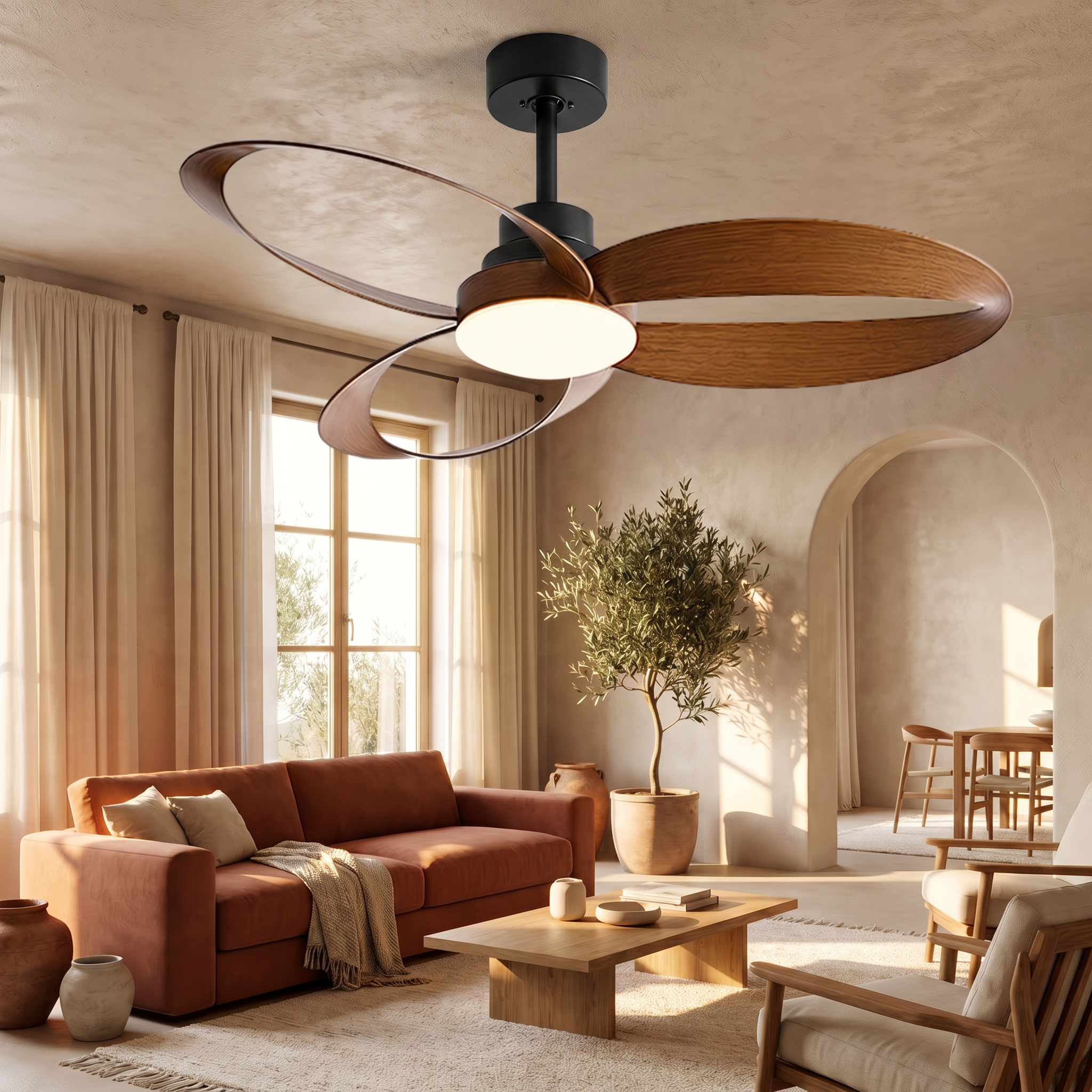 Sorrento — Sorrento Designer DC Ceiling Fan with 24 W LED | aussieceilingfans