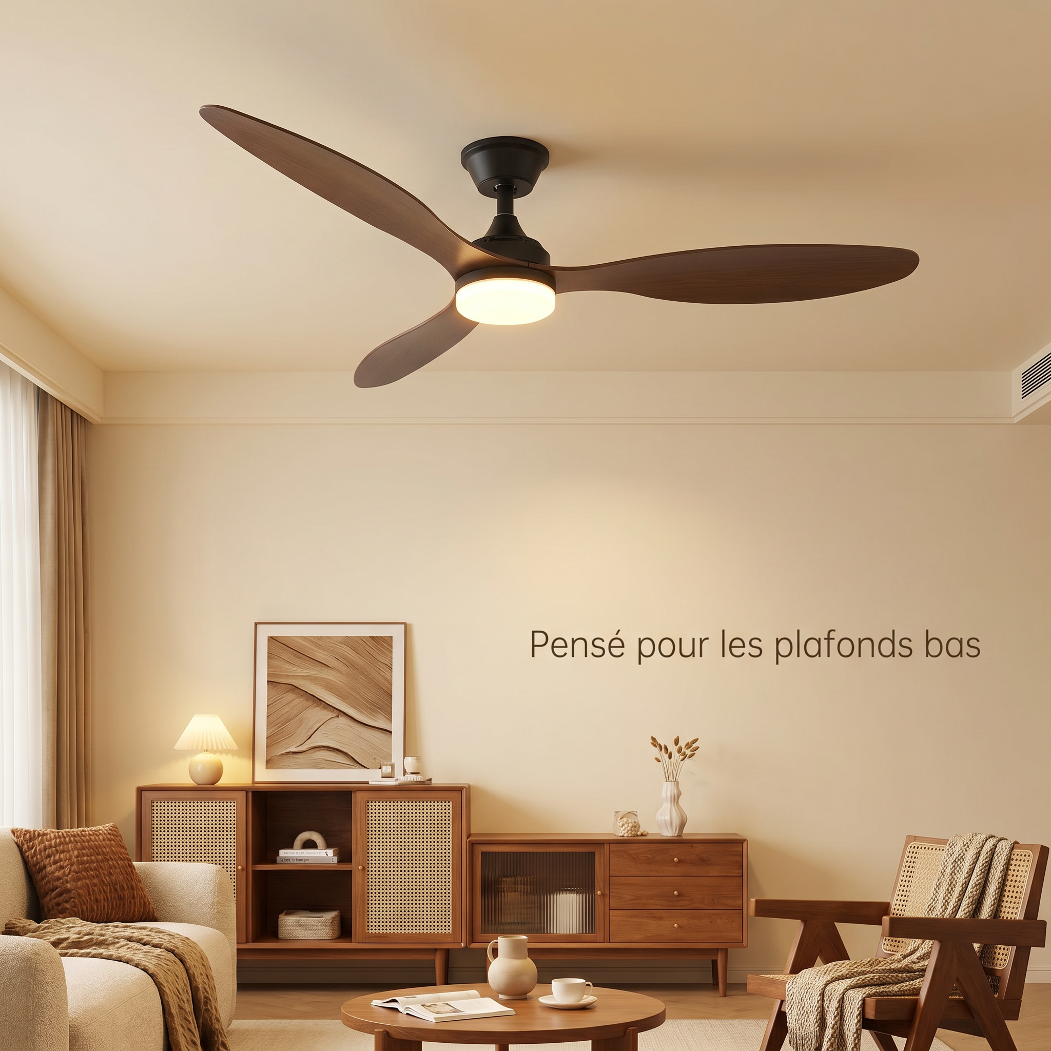 Bondi — Bondi Low-Ceiling Flush Mount Fan — 106 & 132 cm | aussieceilingfans