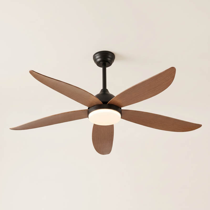 Southerly Five Blade Timber Look Fan with LED 132 cm